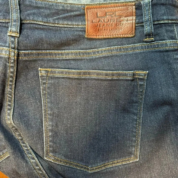 LRL LAUREN RALPH LAUREN Modern Straight Curvy Dark Wash Blue Denim Jeans Size 8 - Picture 5 of 5